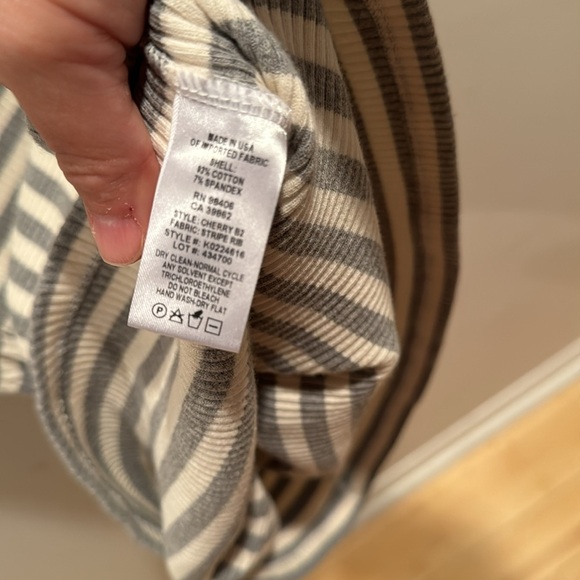 Theory Cherry striped ribbed dress Large - Picture 6 of 6